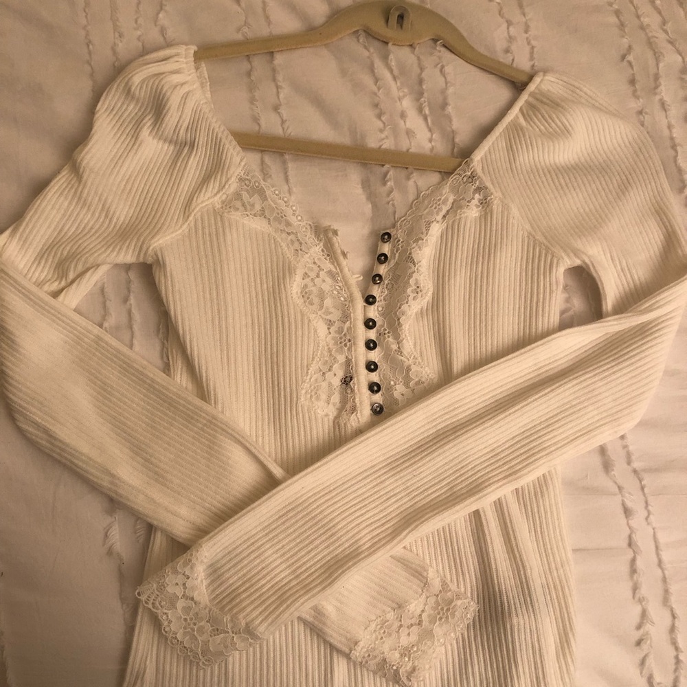 Free people lace Henley